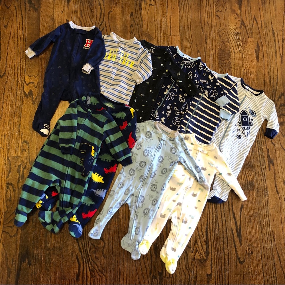 10 baby baby feetie pajamas sz 6 month Carter’s